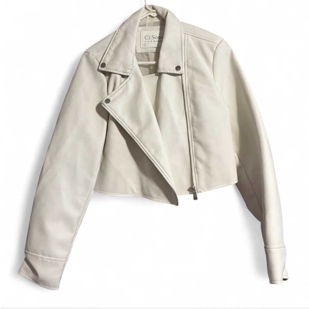 Women's Off-White Leather Jacket